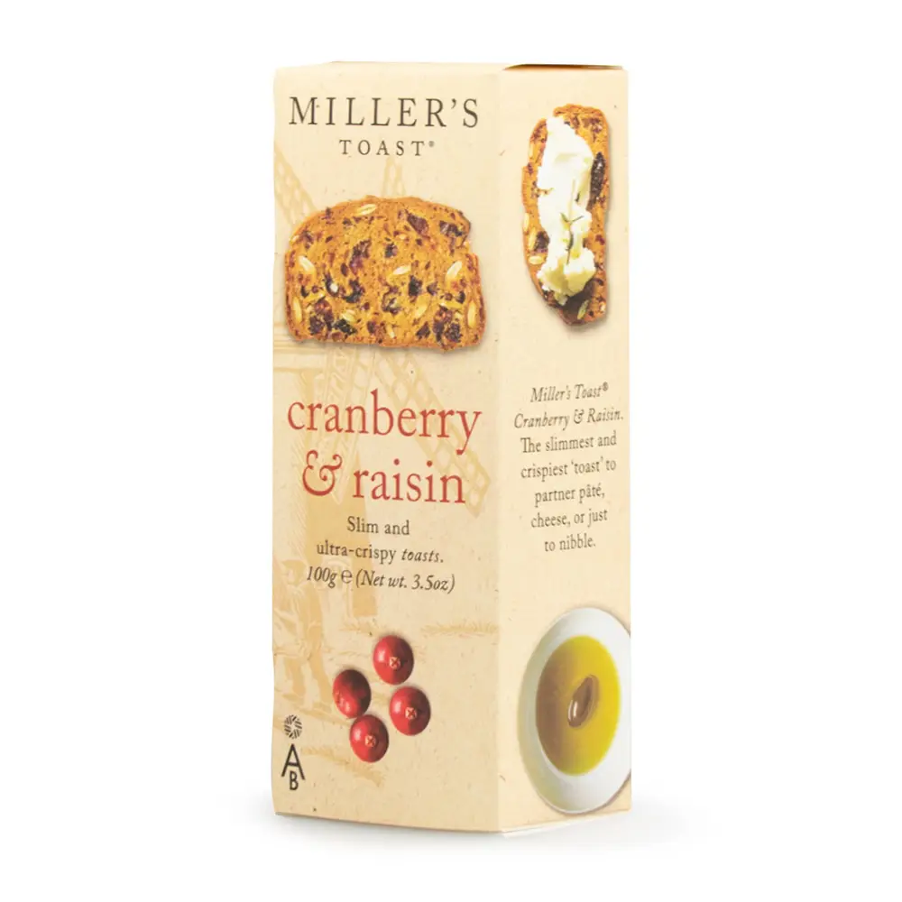 MILLER'S TOAST CRANBERRY & RAISIN