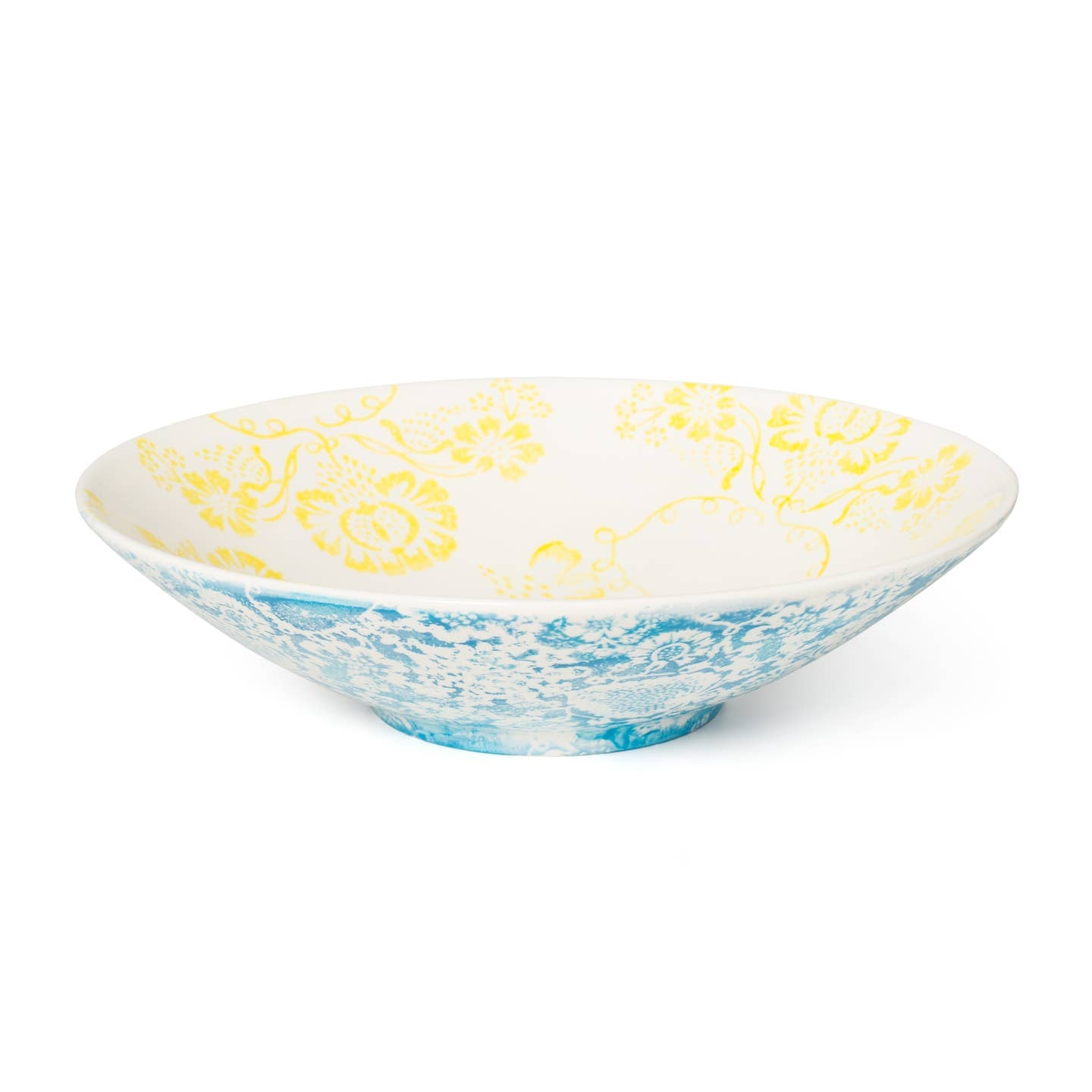 Serving Bowl, Monochromatic Damask Wallpaper