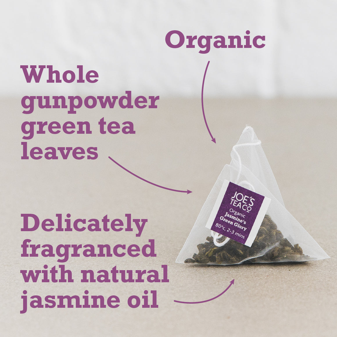 Jasmine's Green Glory tea bags