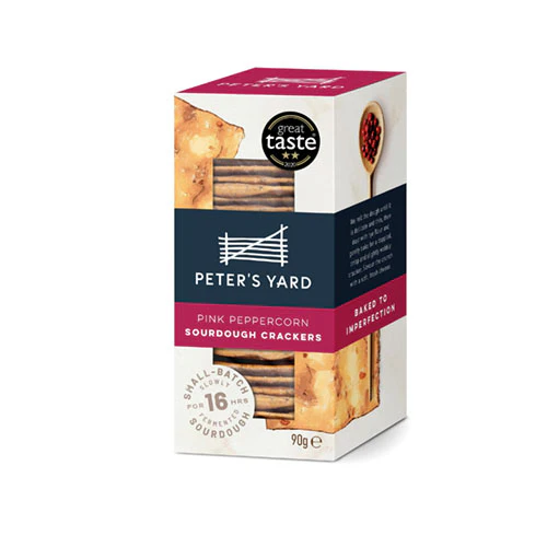 PINK PEPPERCORN SOURDOUGH CRACKERS 90G