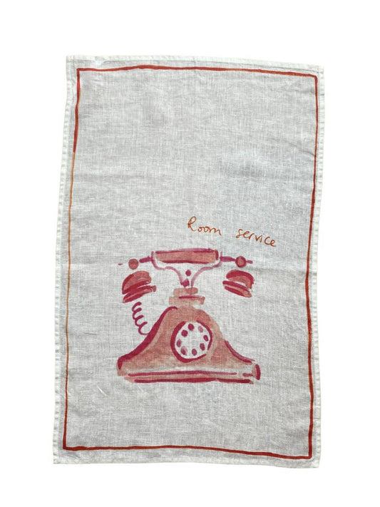 Stonewashed Linen Teatowel - Room Service